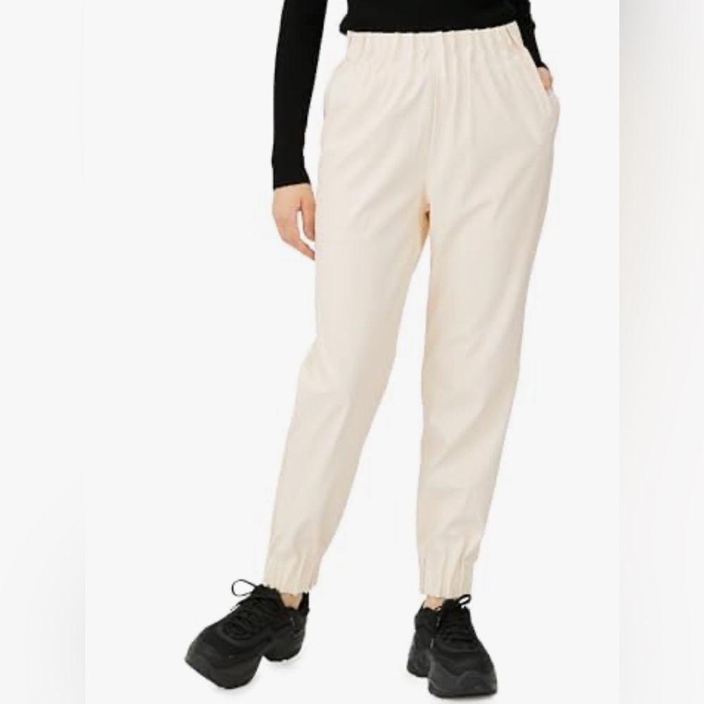 Double Standard Clothing Japanese Women's Waist Tuck Faux Leather Pants SZ 38